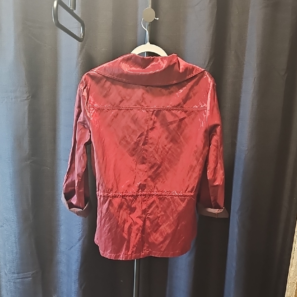 Ruby Rd. Shiny Burgundy Utility Jacket - image 6